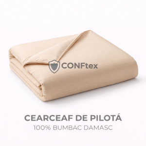 Cearceaf de Pilotă Damasc 100% Bumbac Capucino
