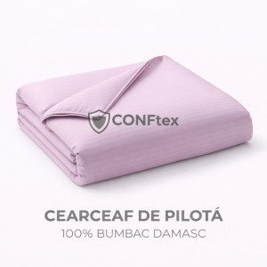 Cearceaf de Pilotă Damasc 100% Bumbac Lila