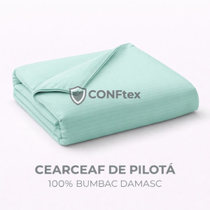 Cearceaf de Pilotă Damasc 100% Bumbac Mint