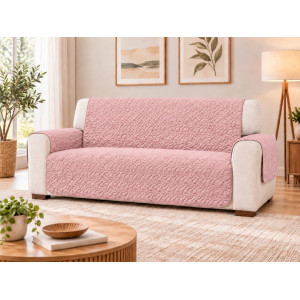 Cuvertura matlasata canapea 2 locuri doua fețe Blush Pink