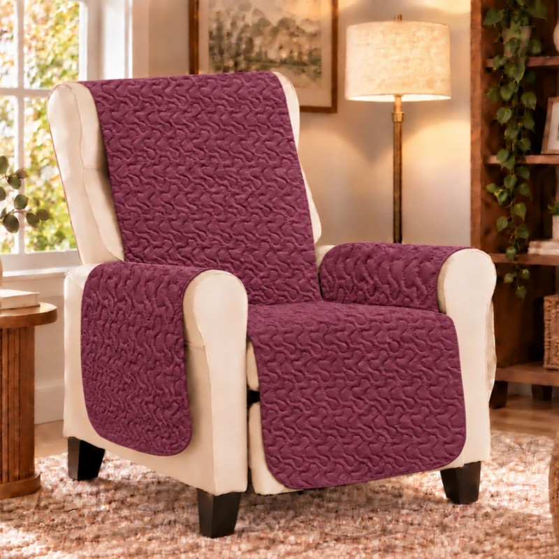 Cuvertură matlasată fotoliu Cozy Plum – RALEX PUCIOASA
