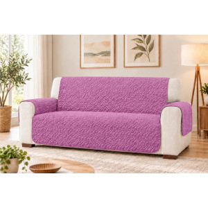 Cuvertura matlasata canapea 2 locuri doua fețe Dusty Mauve