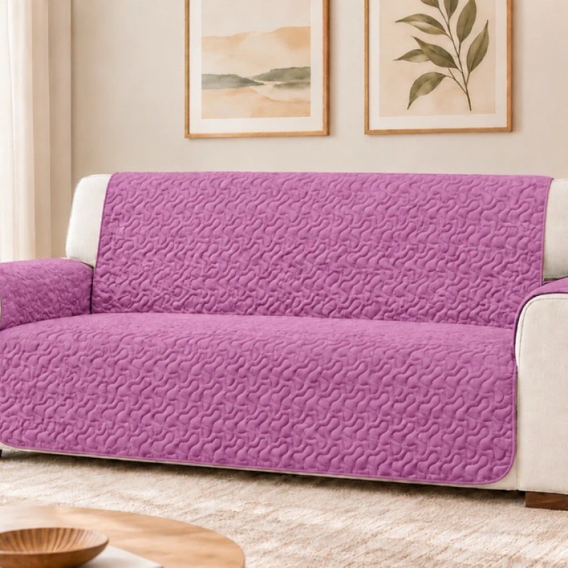 Cuvertura matlasata canapea 2 locuri doua fețe Dusty Mauve – RALEX PUCIOASA