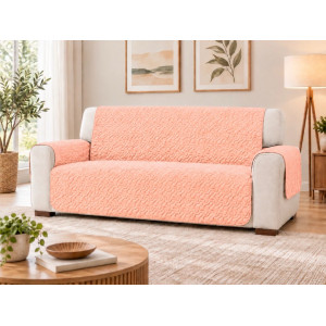 Cuvertura matlasata canapea 2 locuri doua fețe Pastel Peach