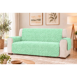 Cuvertura matlasata canapea 2 locuri doua fețe Sunlit Mint-Green