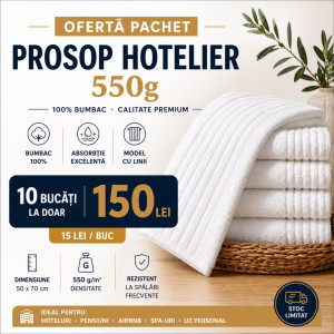 OFERTĂ PACHET – PROSOP HOTELIER 550g - 10 BUC