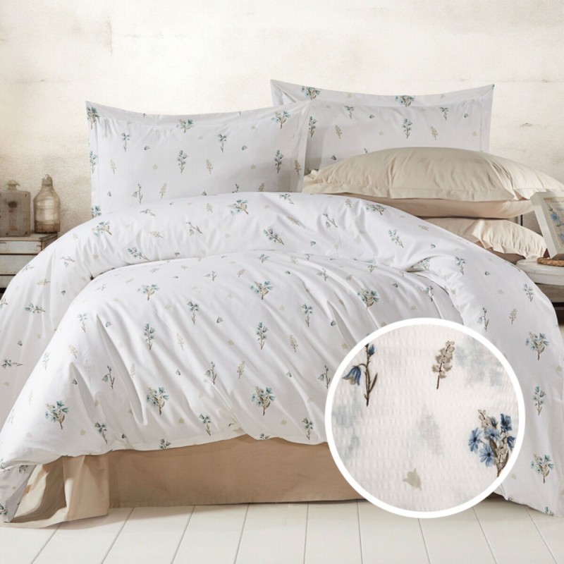 Imagine produs LENJERIE DE PAT CREPONATA 100% BUMBAC (CREP39) CU HUSA – RALEX PUCIOASA