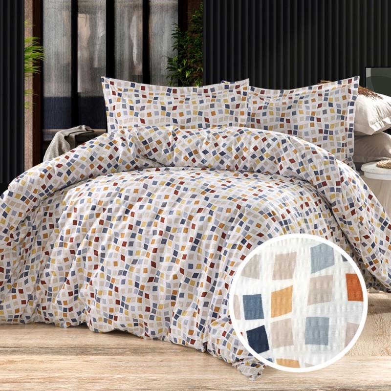 Imagine produs LENJERIE DE PAT CREPONATA 100% BUMBAC (CREP41) – RALEX PUCIOASA