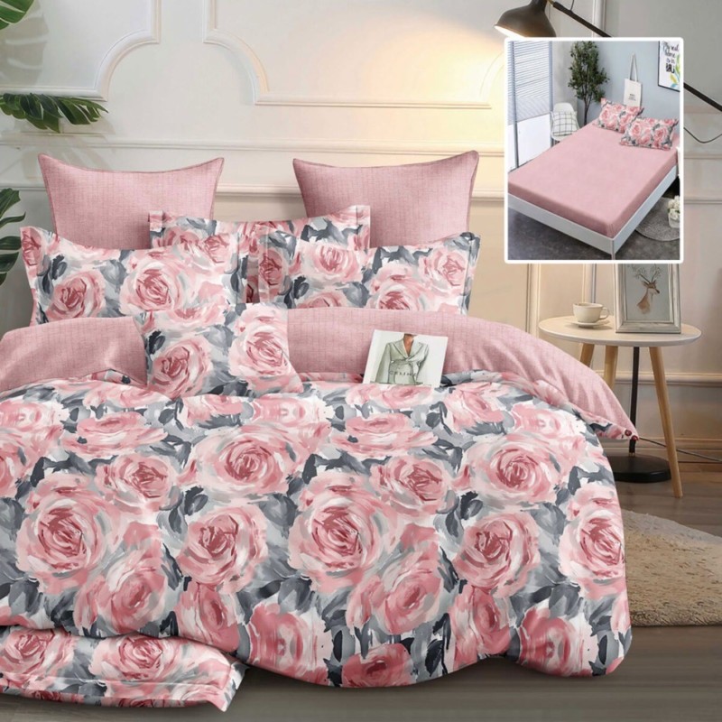 Imagine produs LENJERIE FINET 6 PIESE CU HUSĂ – 160×200 ȘI 180×200 (BRITTANY-VH) – RALEX PUCIOASA