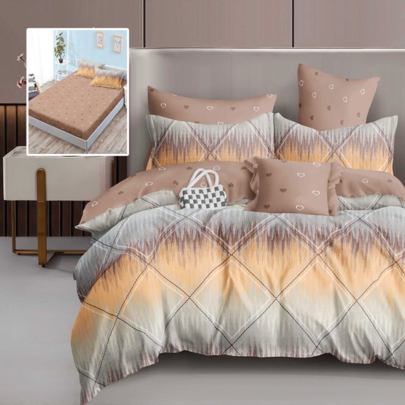 Imagine produs LENJERIE FINET 6 PIESE CU HUSĂ – 160×200 ȘI 180×200 (EMMA-VH) – RALEX PUCIOASA