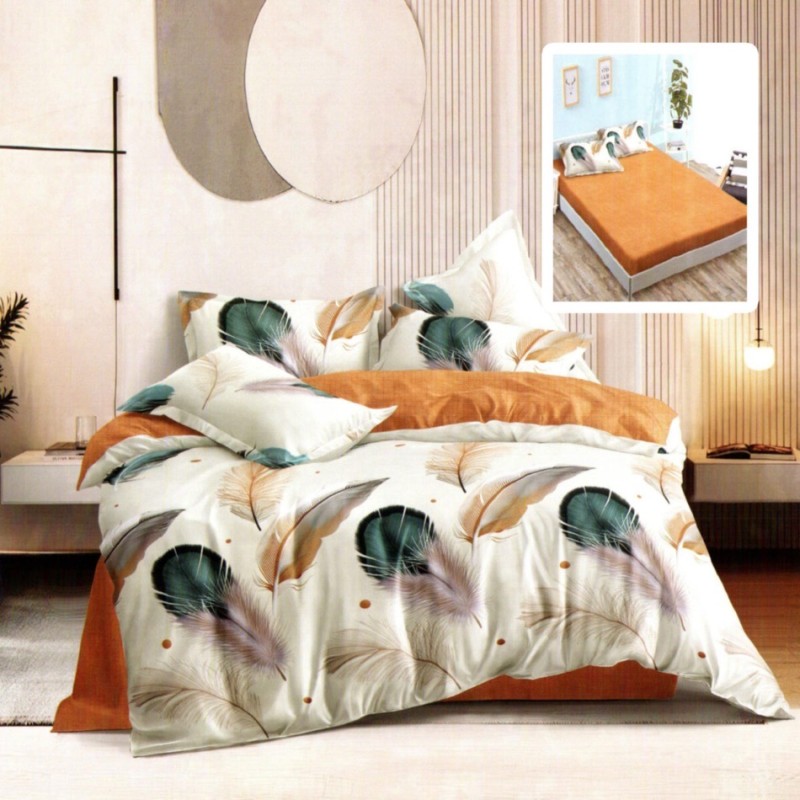 Imagine produs LENJERIE FINET 6 PIESE CU HUSĂ – 160×200 ȘI 180×200 (GIANNA-VH) – RALEX PUCIOASA