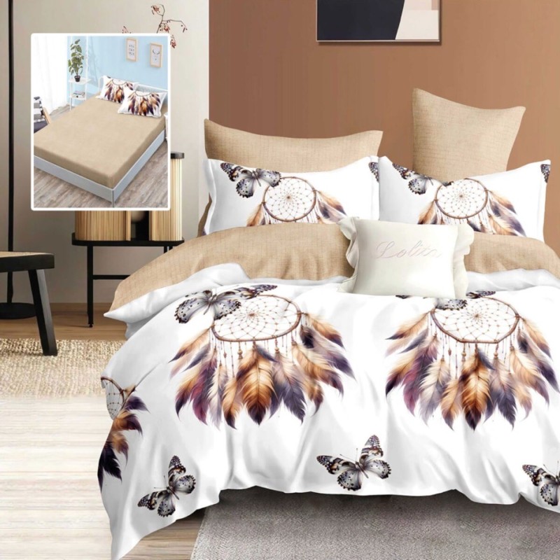 Imagine produs LENJERIE FINET 6 PIESE CU HUSĂ – 160×200 ȘI 180×200 (JESSICA-VH) – RALEX PUCIOASA
