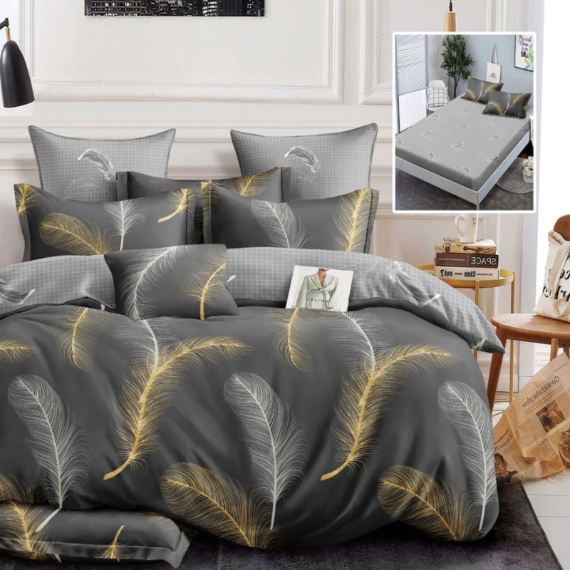 Imagine produs LENJERIE FINET 6 PIESE CU HUSĂ – 160×200 ȘI 180×200 (KIMBERLY-VH) – RALEX PUCIOASA