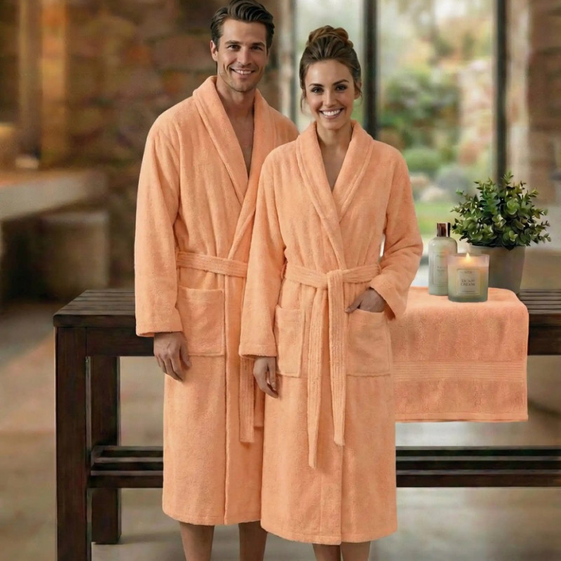 HALAT BAIE VELUR 100% BUMBAC –PORTOCALIU – RALEX PUCIOASA