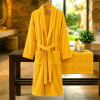 HALAT DE BAIE VELUR 100% BUMBAC (Yellow Int) – RALEX PUCIOASA