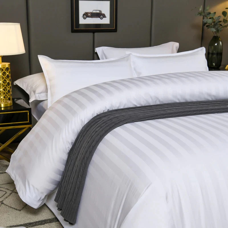Imagine produs LENJERIE PAT DAMASC 100% BUMBAC – DOUĂ PERSOANE HORECA LINE – RALEX PUCIOASA
