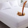 Husa protectie pat matlasata ultrasonic impermeabila pentru saltea de 140x200 cm cu bordura laterala Alba