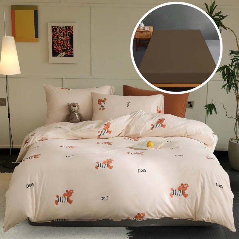 Imagine produs LENJERIE PAT TRICOT BUMBAC 100 % CU HUSĂ –