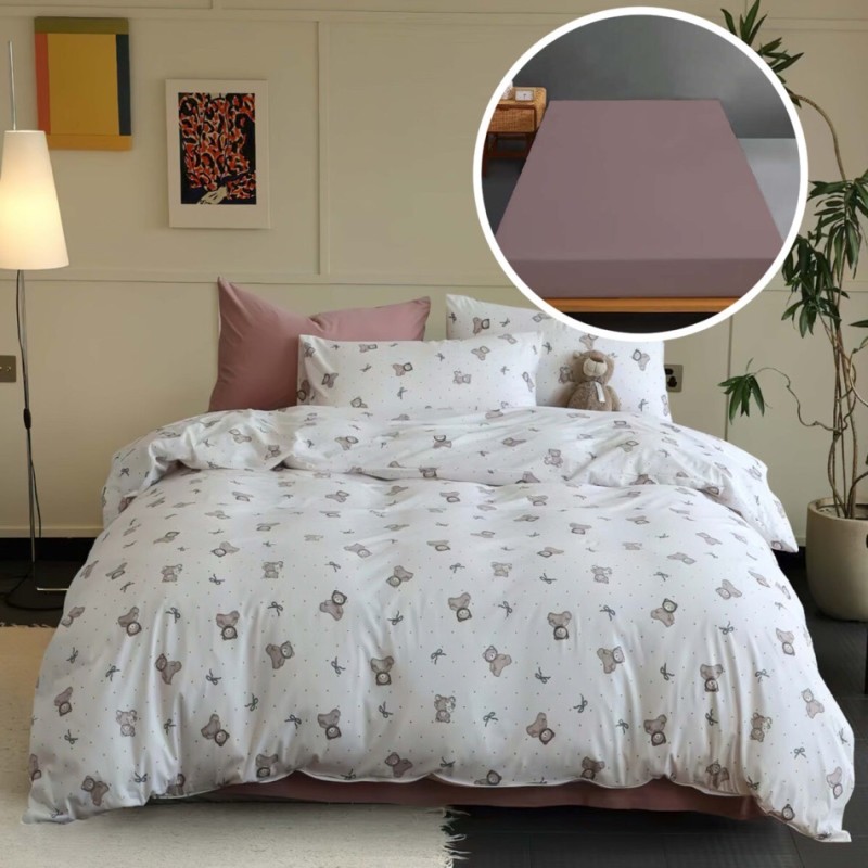 Imagine produs LENJERIE PAT TRICOT BUMBAC 100 % CU HUSĂ-MIA –