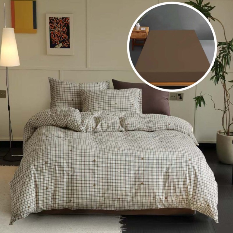Imagine produs LENJERIE PAT TRICOT BUMBAC 100 % CU HUSĂ –