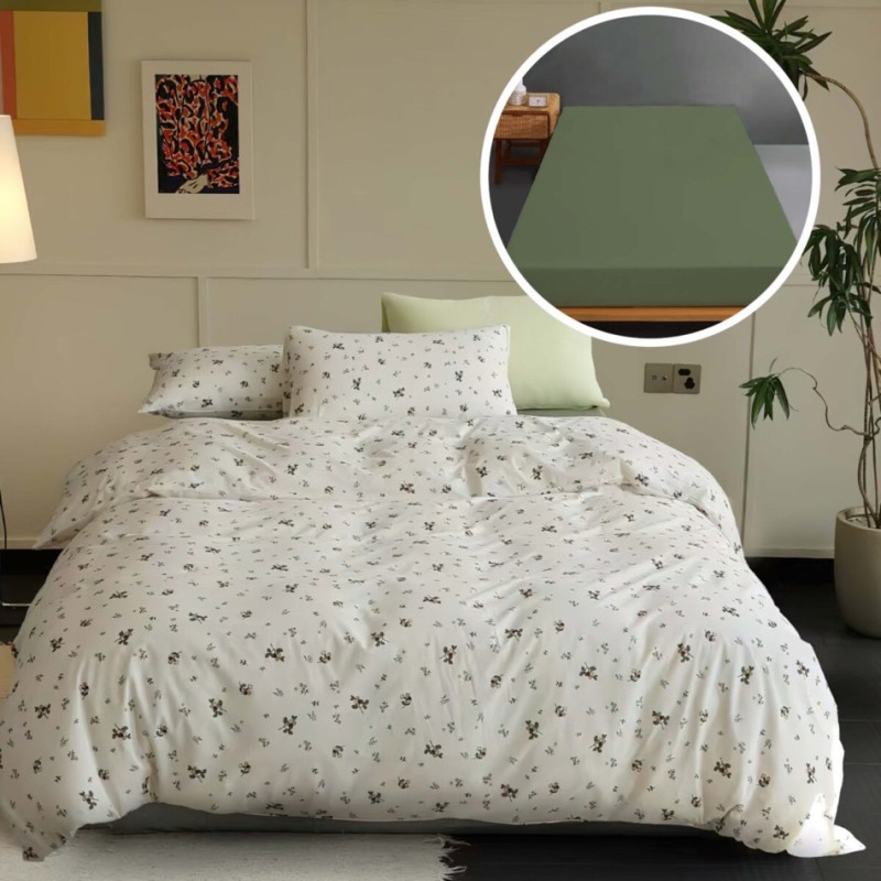 Imagine produs LENJERIE PAT TRICOT BUMBAC 100 % CU HUSĂ-FRANCO –