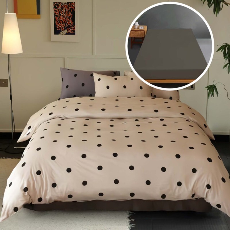 Imagine produs LENJERIE PAT TRICOT BUMBAC 100 % CU HUSĂ-ROVIN –