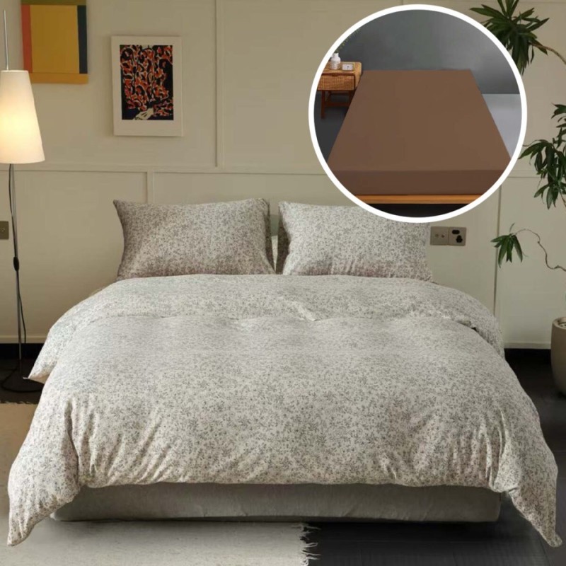 Imagine produs LENJERIE PAT TRICOT BUMBAC 100 % CU HUSĂ-SOLAR –