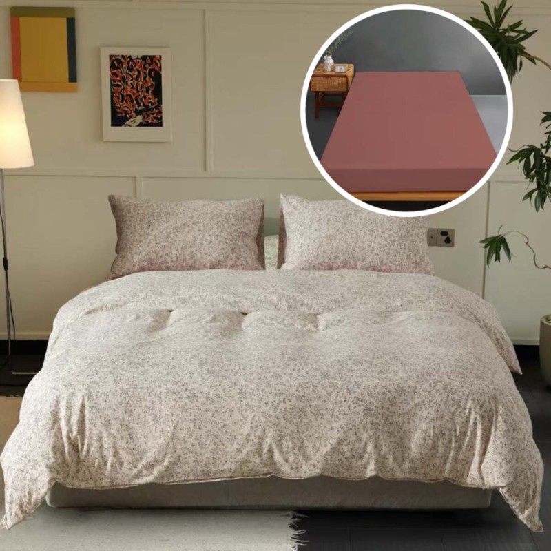 Imagine produs LENJERIE PAT TRICOT BUMBAC 100 % CU HUSĂ-RAFFA –