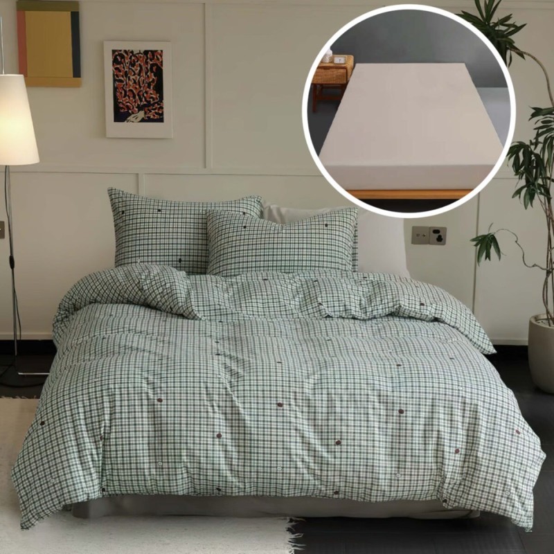 Imagine produs LENJERIE PAT TRICOT BUMBAC 100 % CU HUSĂ-FIONA – RALEX PUCIOASA