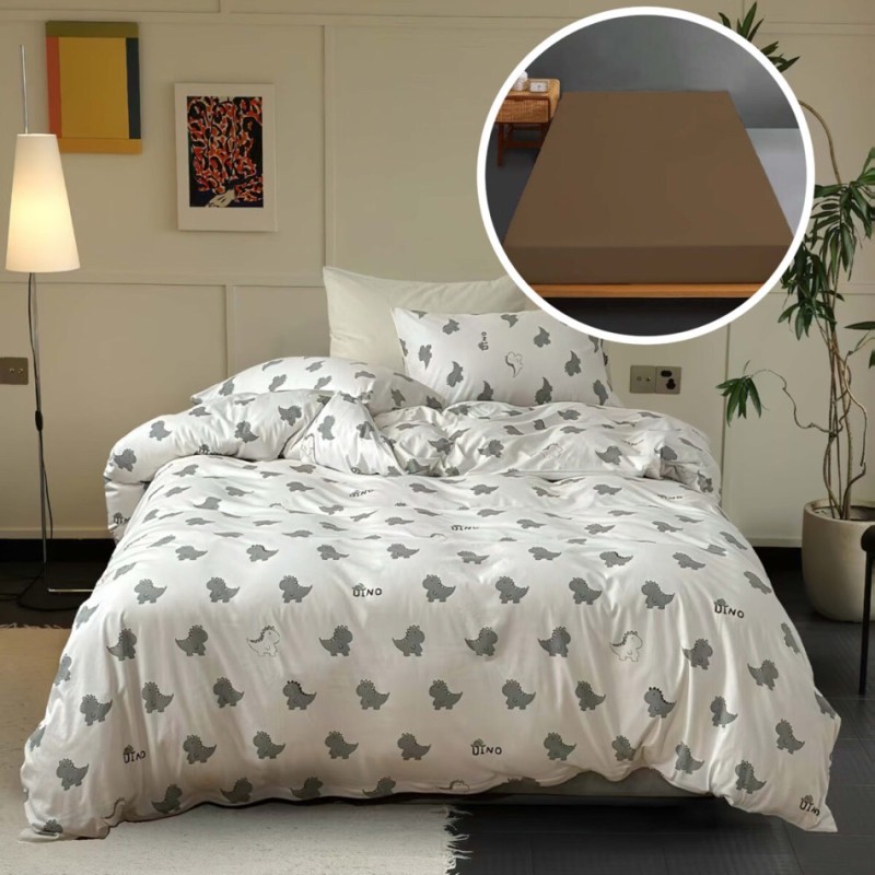 Imagine produs LENJERIE PAT TRICOT BUMBAC 100 % CU HUSĂ-MADRINA –