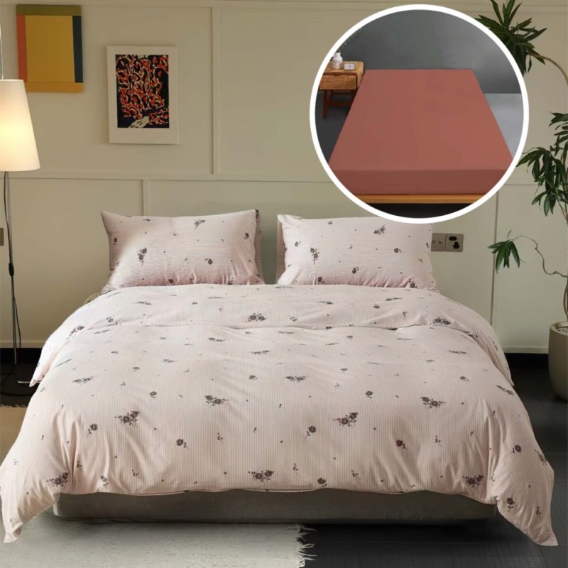 Imagine produs LENJERIE PAT TRICOT BUMBAC 100 % CU HUSĂ-CONAN –