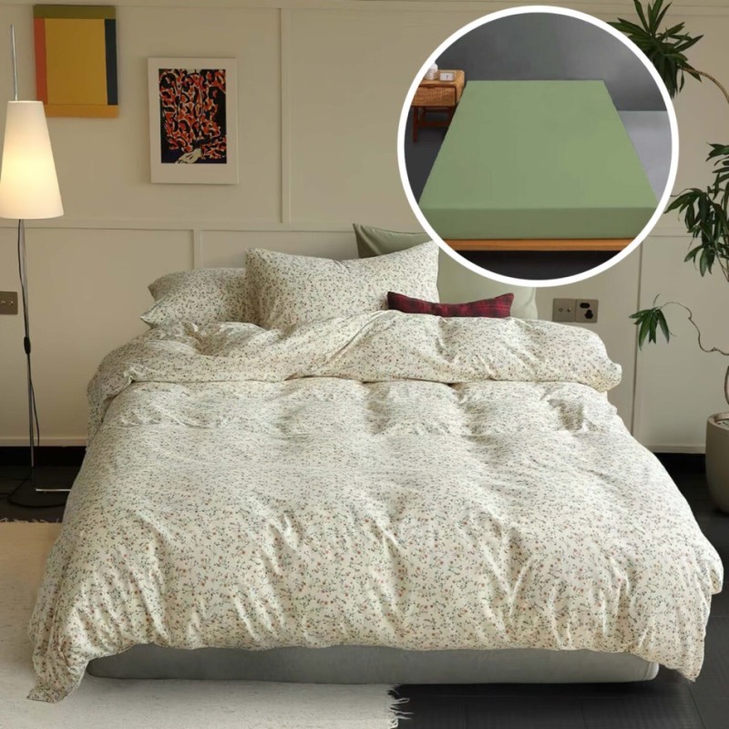 Imagine produs LENJERIE PAT TRICOT BUMBAC 100 % CU HUSĂ –