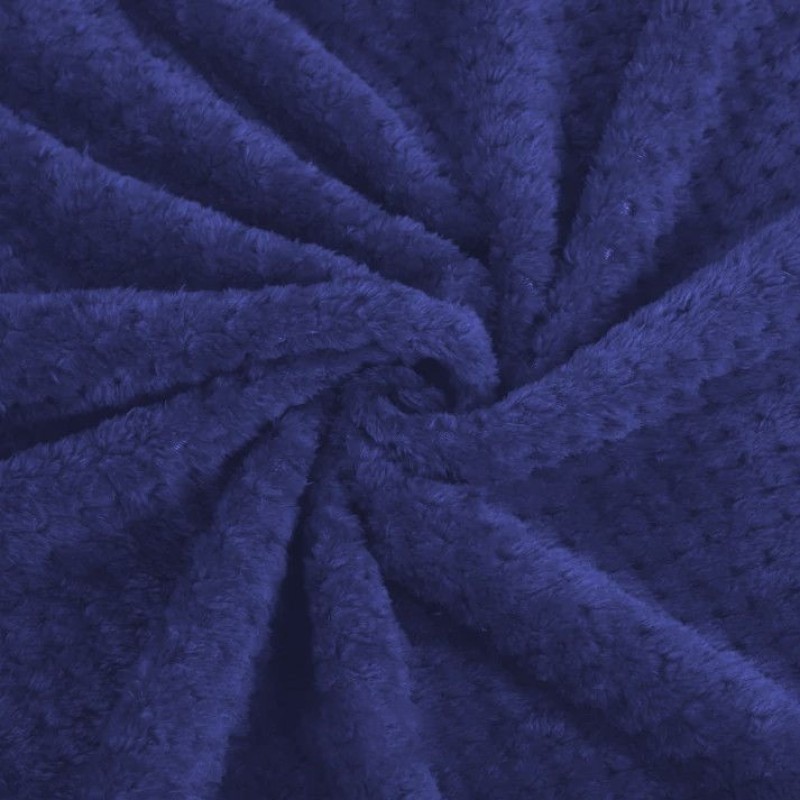 Patura Cocolino UNI gofrata pentru pat dublu 220 x 240 cm albastru