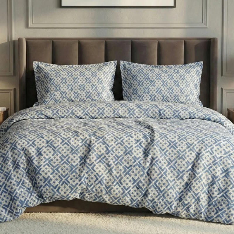 LENJERIE DE PAT CREPONATA 100% BUMBAC (CREP 77) CU HUSA – RALEX PUCIOASA
