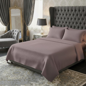 Lenjerie de pat creponata uni 100% BUMBAC – MOV LILA-