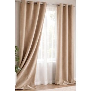 Draperie catifea cappucino 140 x 260 cm Velunia Home – CONFTEX PUCIOASA – CONFTEX PUCIOASA