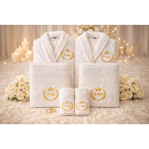 Set Halate și Prosoape „King & Queen”