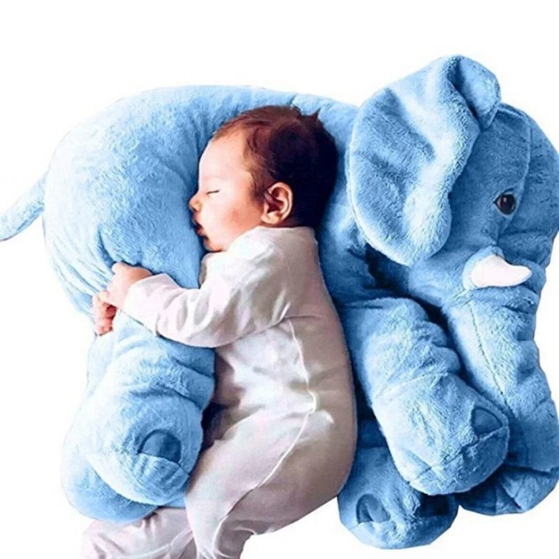 Imagine produs Jucărie și Perna de Pluș Elefant Puffy Bleu – CONFTEX PUCIOASA