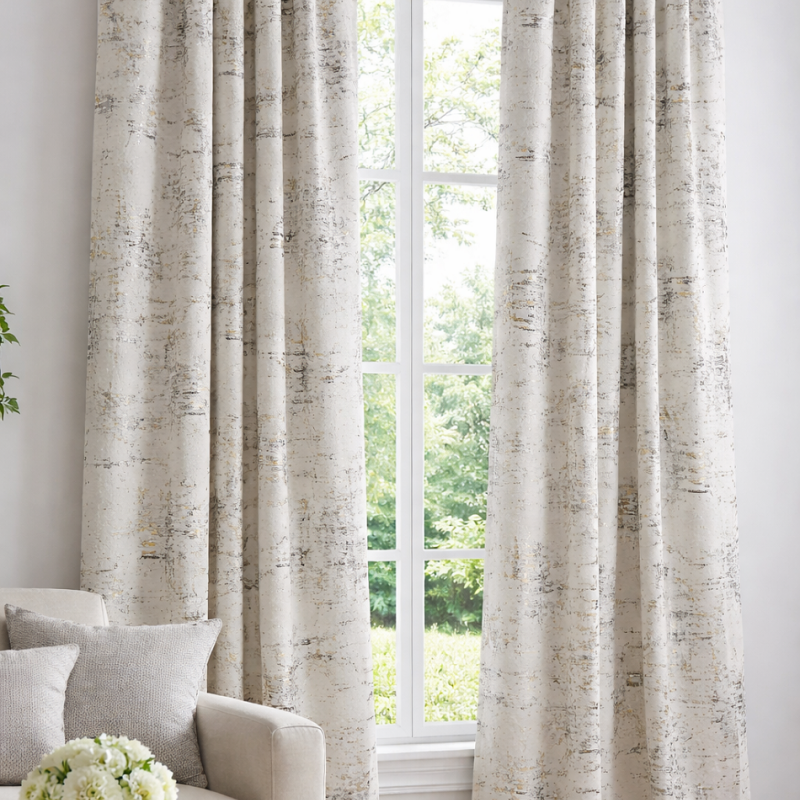 Imagine produs Draperie catifea crem cu insertii aurii/argintii 140 x 260 cm Velunia Home – CONFTEX PUCIOASA – CONFTEX PUCIOASA –