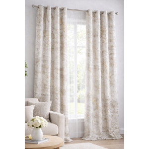 Draperie catifea crem cu insertii aurii 140 x 260 cm Velunia Home – CONFTEX PUCIOASA 