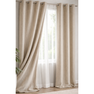Draperie catifea cappucino cu linii 140 x 260 cm Velunia Home – CONFTEX PUCIOASA 