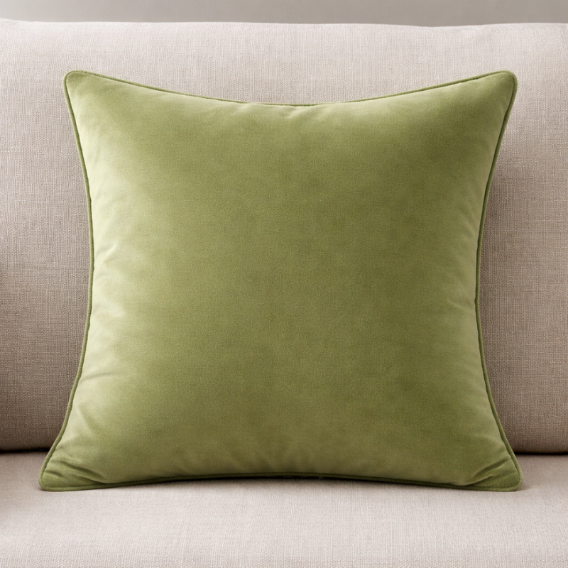 Imagine produs Perna Decorativa din Catifea Verde salvie  Velunia – CONFTEX PUCIOASA