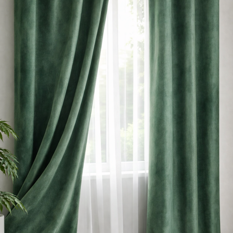 Imagine produs Draperie catifea kaki 140 x 260 cm Velunia Home – CONFTEX PUCIOASA –