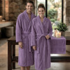 Imagine produs HALAT DE BAIE VELUR 100% BUMBAC (Lavender Dream) – RALEX PUCIOASA
