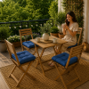 Set 4 pernuțe scaun interior / exterior – bleumarin –