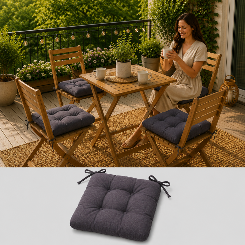 Set 4 pernuțe scaun interior / exterior – mov –