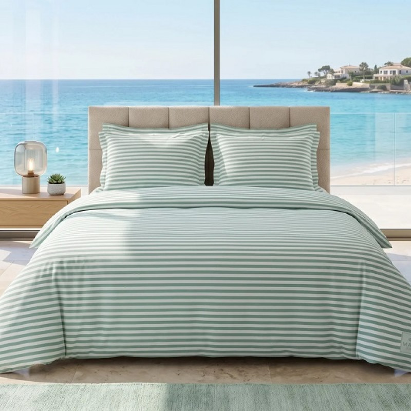 Lenjerie pat Ranforce 100% Cotton Pro (Zen Life Green) – RALEX PUCIOASA