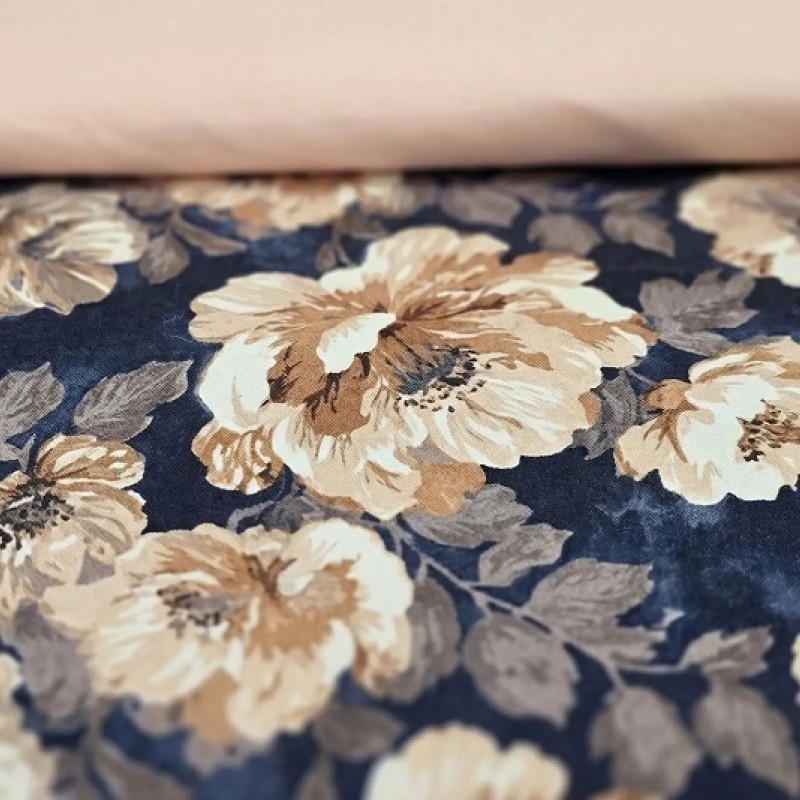 Lenjerie de pat Cotton Pro 100% bumbac – imprimare digitală (Dark Magnolia) – RALEX PUCIOASA