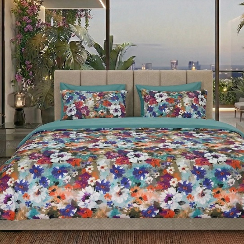 Lenjerie de pat Cotton Pro 100% bumbac – imprimare digitală (Floral Daydream) – RALEX PUCIOASA