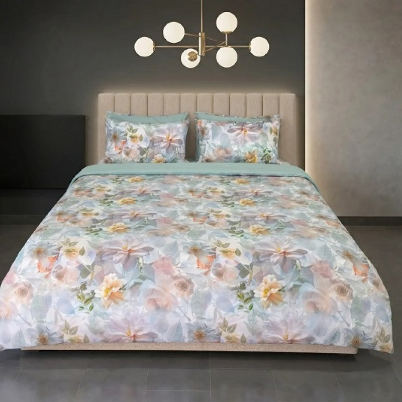 Lenjerie de pat Cotton Pro 100% bumbac – imprimare digitală (Garden Reviere) – RALEX PUCIOASA